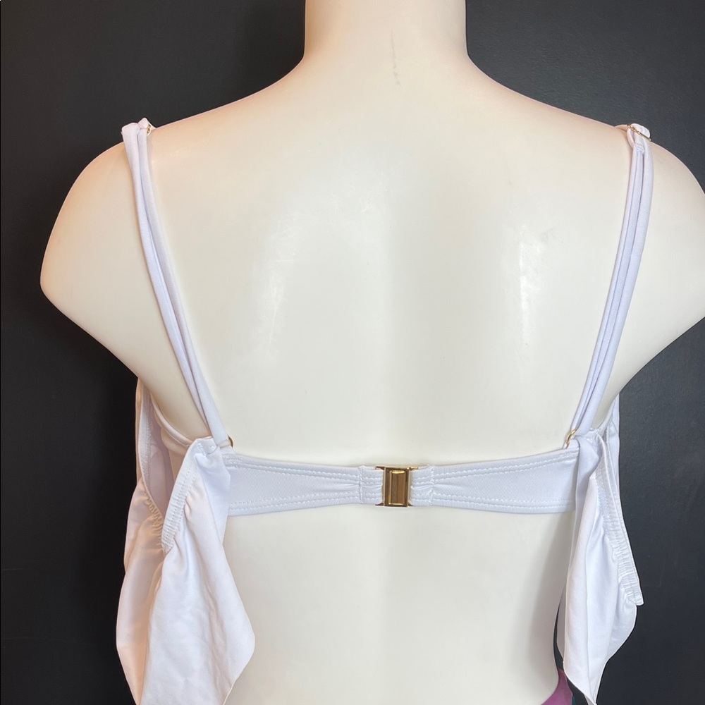 White Ruffled Bikini Top - Picture 4 of 4